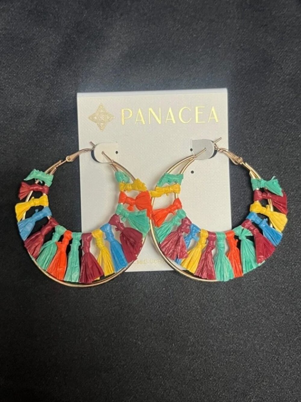 🌈✨ Panacea Cache Colorful Tassel Hoop Earrings | Bold Rainbow Statement Hoops